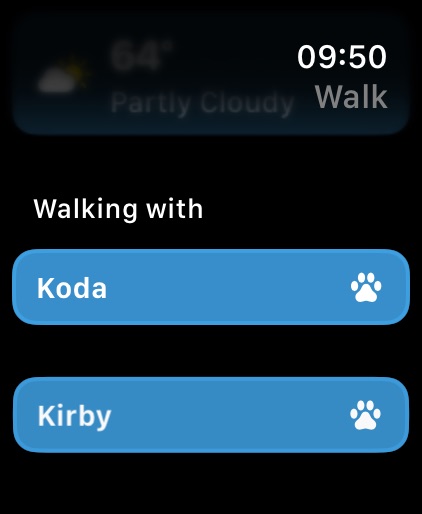 Choosing which dogs are coming along, right from the wrist