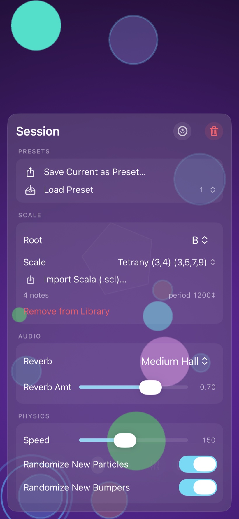 Session setup