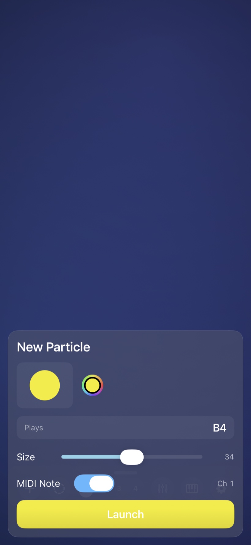 Particles on the canvas